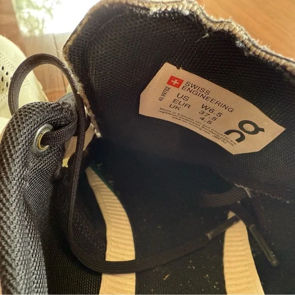 On Running White and Black Sneakers with Breathable Mesh - Picture 5 of 5